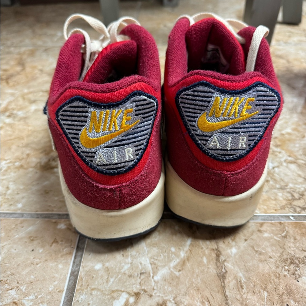 Nike Red and Yellow Retro Sneakers